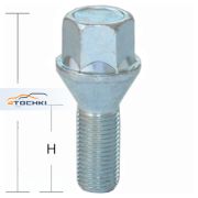 Болт M12x1,5 (50/ 24) hex17 конус цинк (ИТАЛИЯ) B27 BC Bimecc
