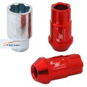 Гайка M12x1,25 (44) внешний спец алюминиевая red 20+1 ключ (КИТАЙ) AL116 LS