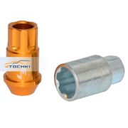 Гайка M12x1,25 (44) внешний спец алюминиевая gold 20+1 ключ (КИТАЙ) AL116 LS